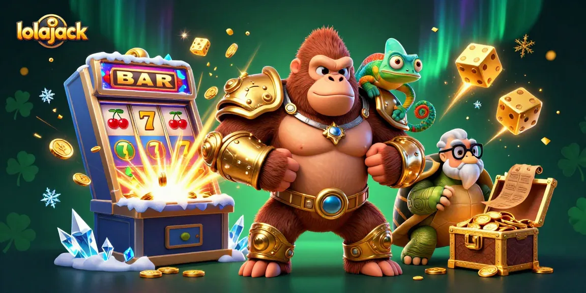 Experience the thrill of lolajack casino with a powerful gorilla king, vibrant games, and jackpot excitement.