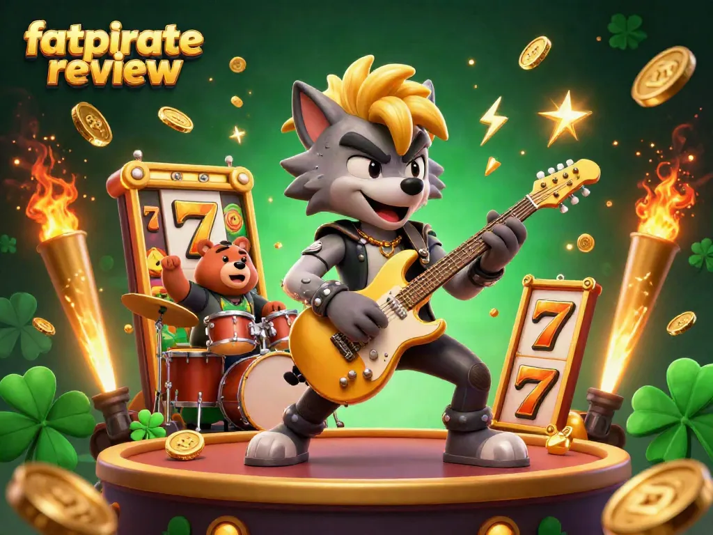 Engaging fatpirate review showcasing a vibrant casino scene with dynamic slot elements and energetic characters.