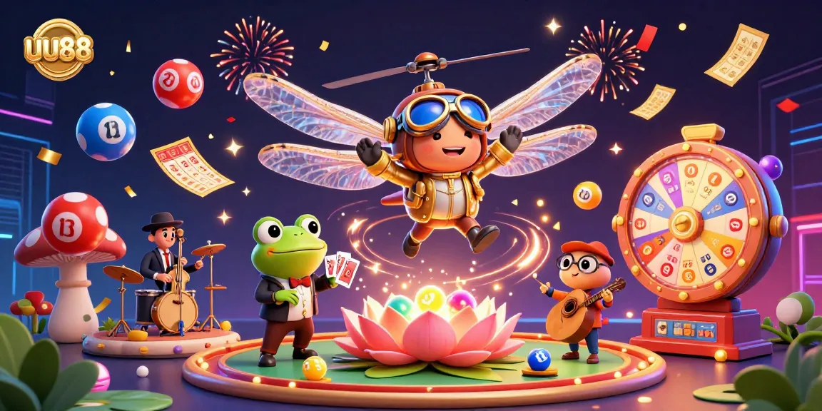 Spin to win with uu88's vibrant casino scene featuring lively characters and dynamic game elements.